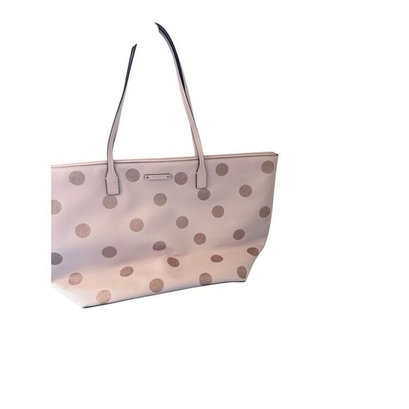 Kate Spade Hani Haven Lane Womens Pink Glitter Dot Saffiano Leather Tote Bag - Picture 7 of 13